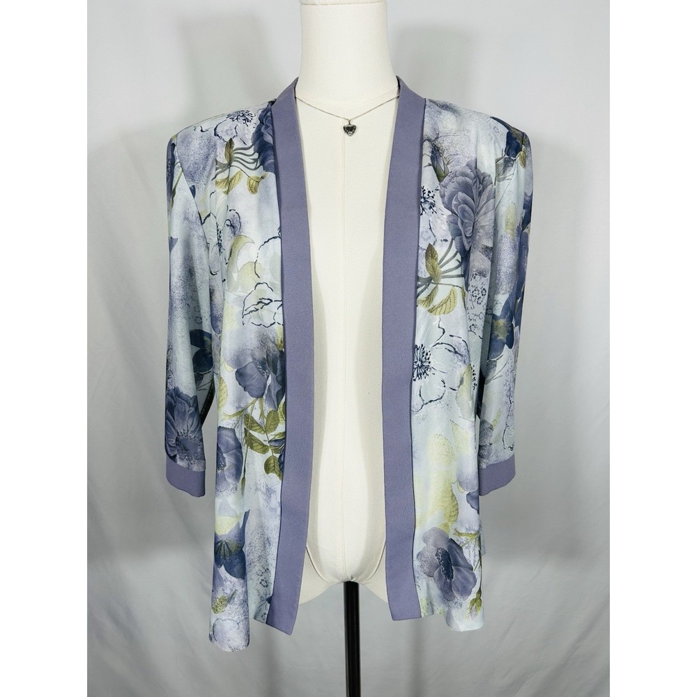 Vintage Sheer Floral Open Cardigan Top Size M 90s Phoebe Feminine Boho Romantic